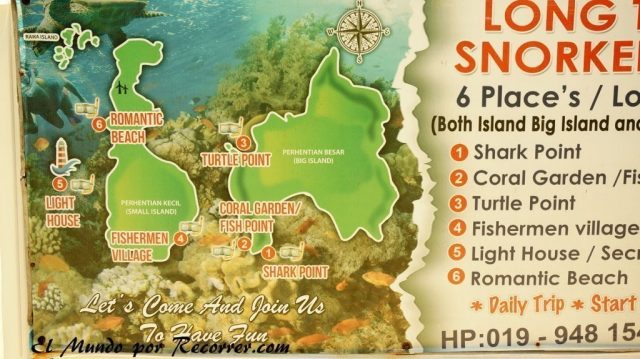 islas perhentian malasia snorkel map